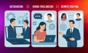 Outsourcing vs Hiring Freelancers vs Remote Staffing