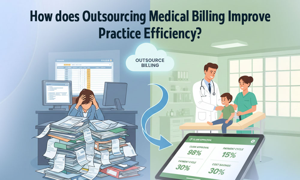 How does outsourcing medical billing improve practice efficiency?